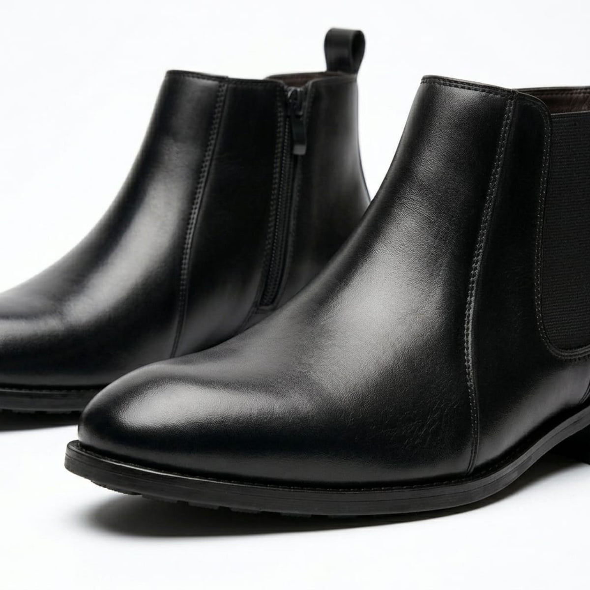 Wristoe Noir Black Leather Chelsea Boot