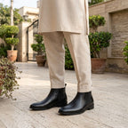 Wristoe Noir Black Leather Chelsea Boot