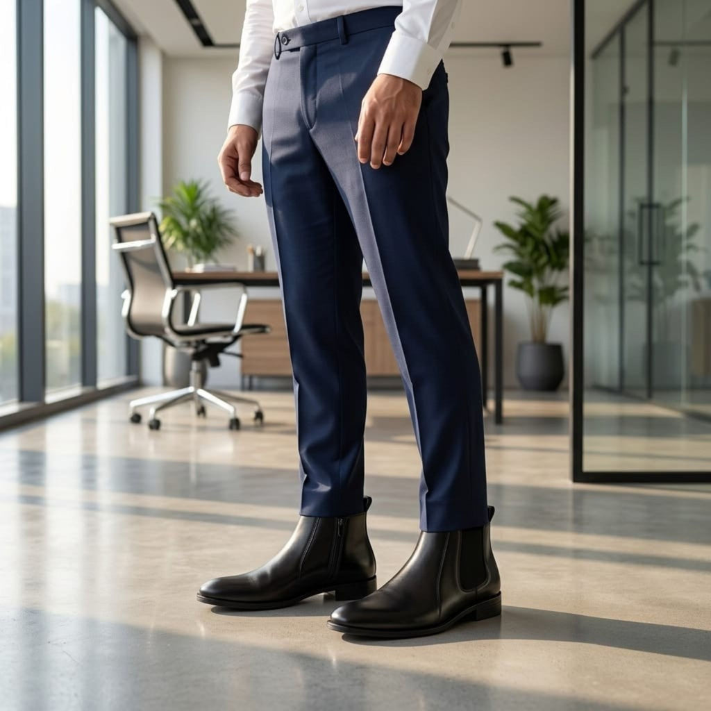 Wristoe Noir Black Leather Chelsea Boot