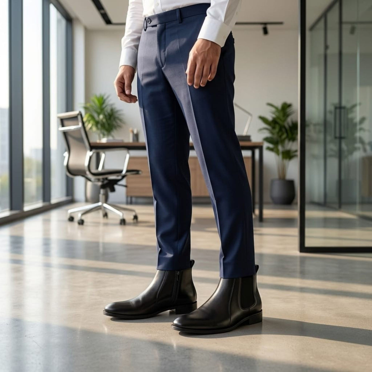 Wristoe Noir Black Leather Chelsea Boot