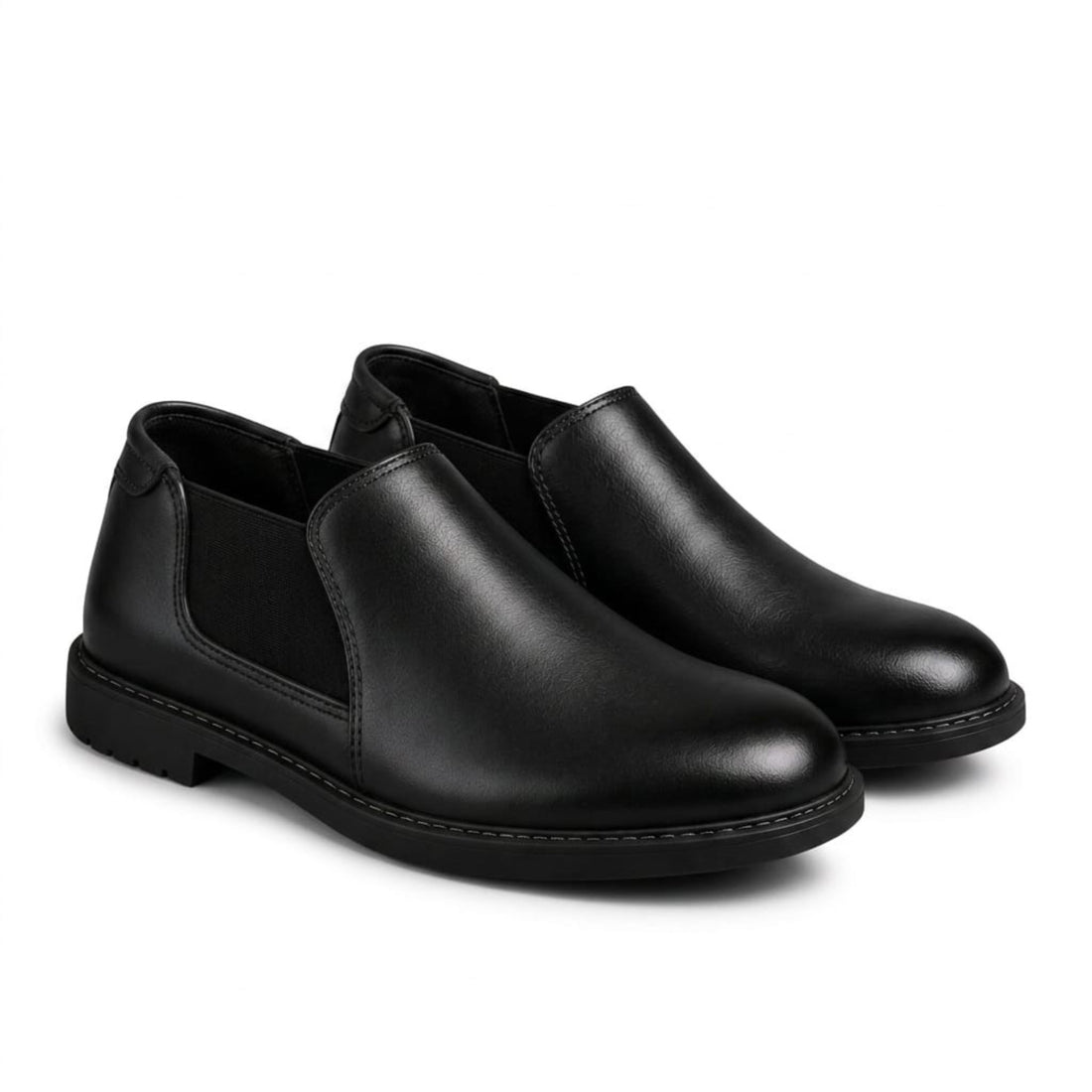 Wristoe Classic Black Leather Slip-On Loafer