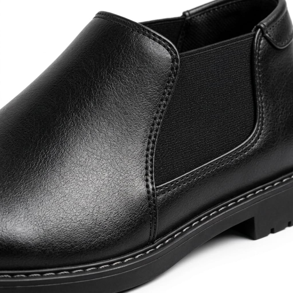 Wristoe Classic Black Leather Slip-On Loafer