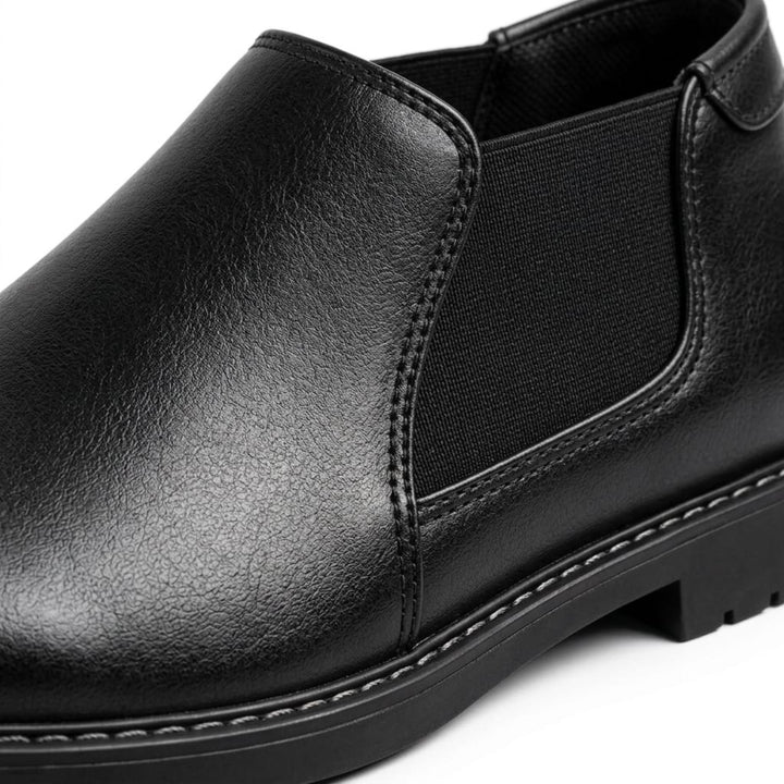 Wristoe Classic Black Leather Slip-On Loafer
