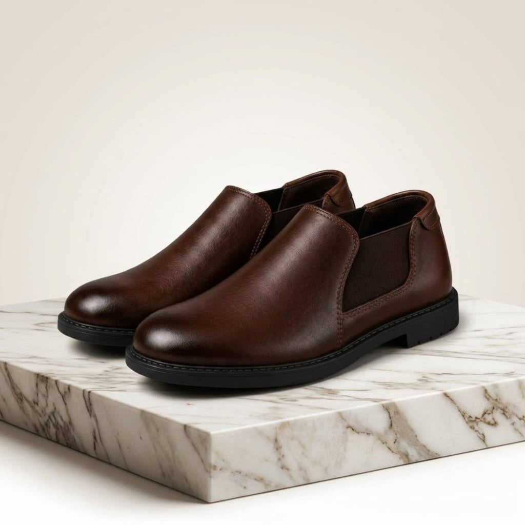 Wristoe Classic Brown Leather Slip-On Loafer