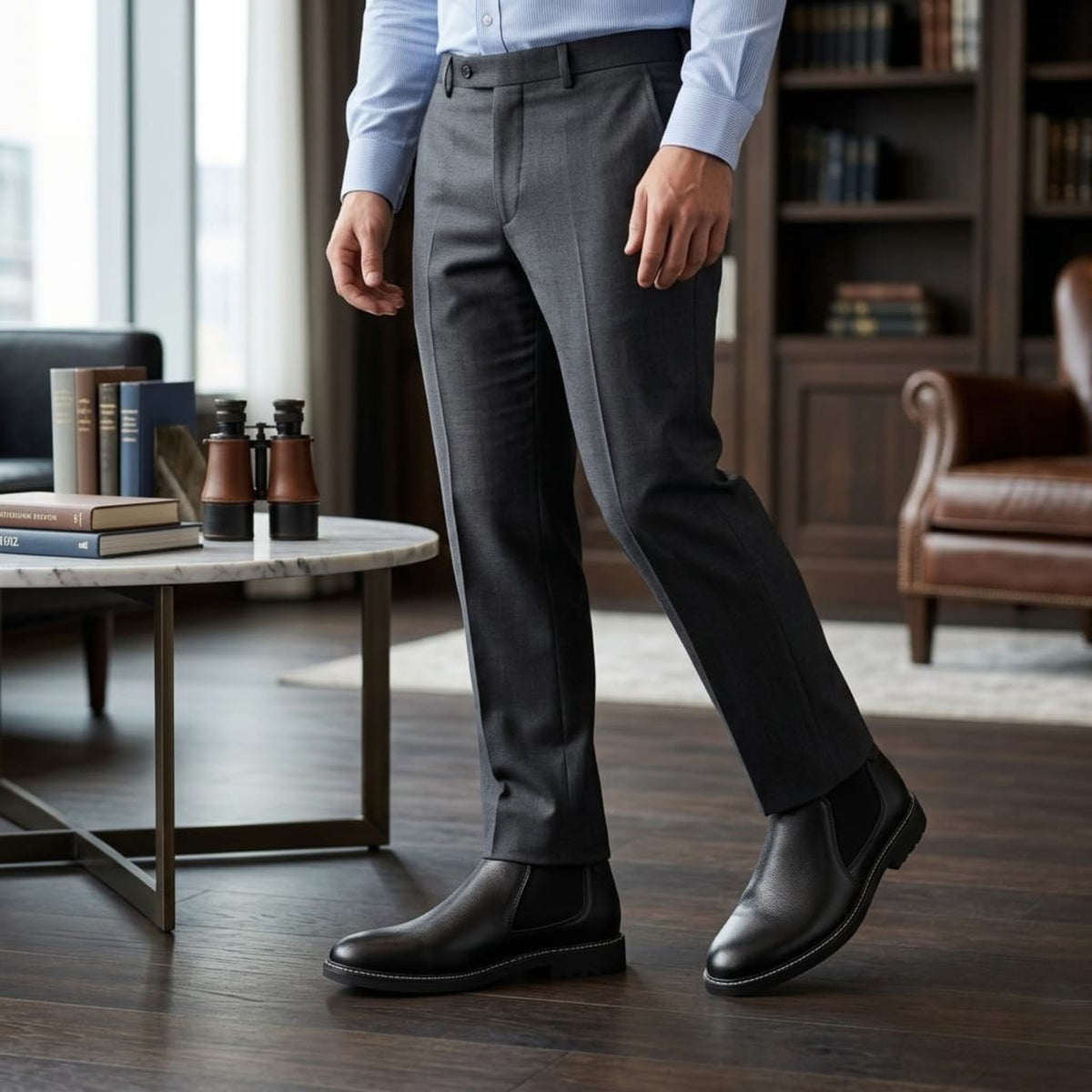 Wristoe Classic Black Leather Slip-On Loafer