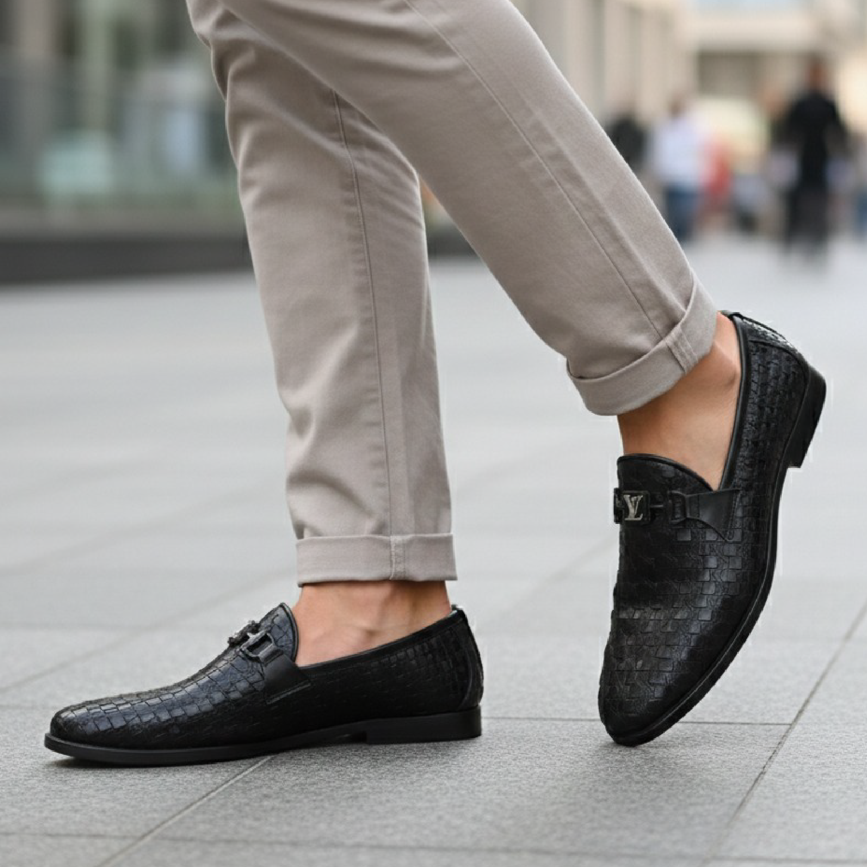 Premium Black Leather Loafers for Men