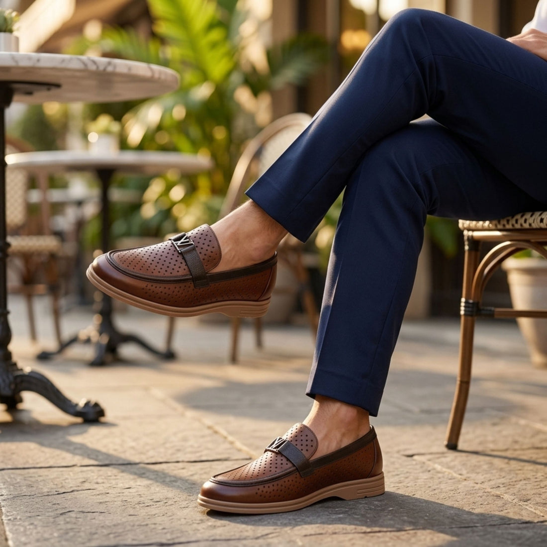 Air Comfort Leather Loafers for Men | Premium Breathable Shoes | Wristoe