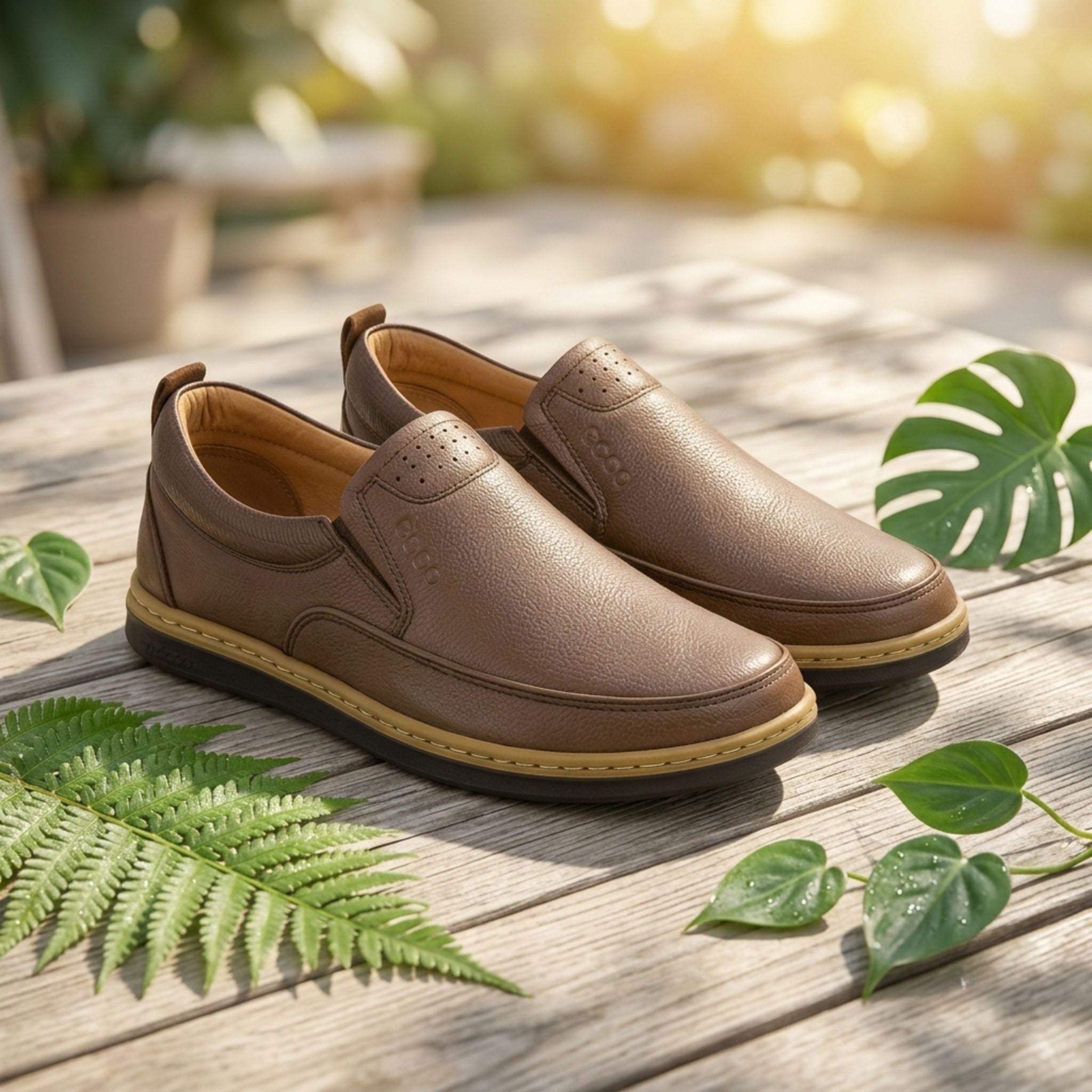 Wristoe Comfort Pro Leather Shoes-Brown