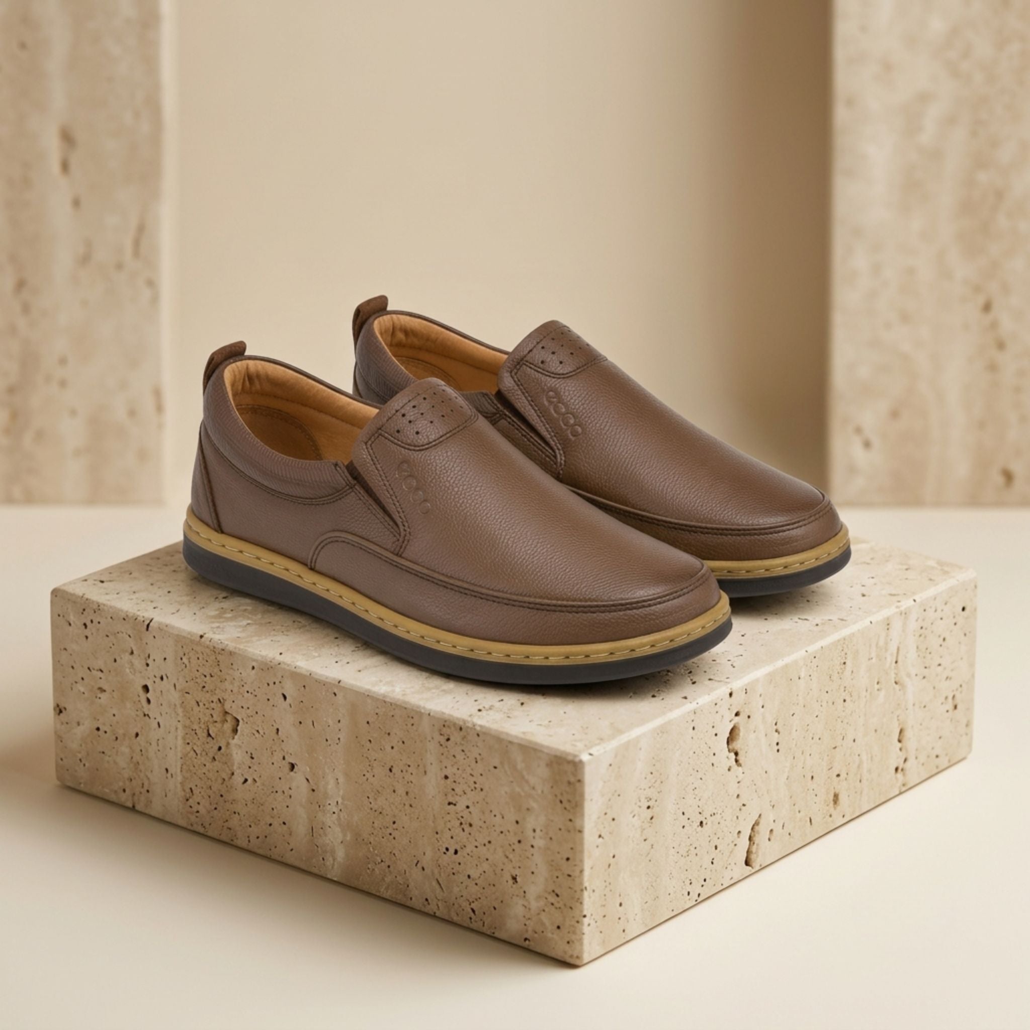Wristoe Comfort Pro Leather Shoes-Brown