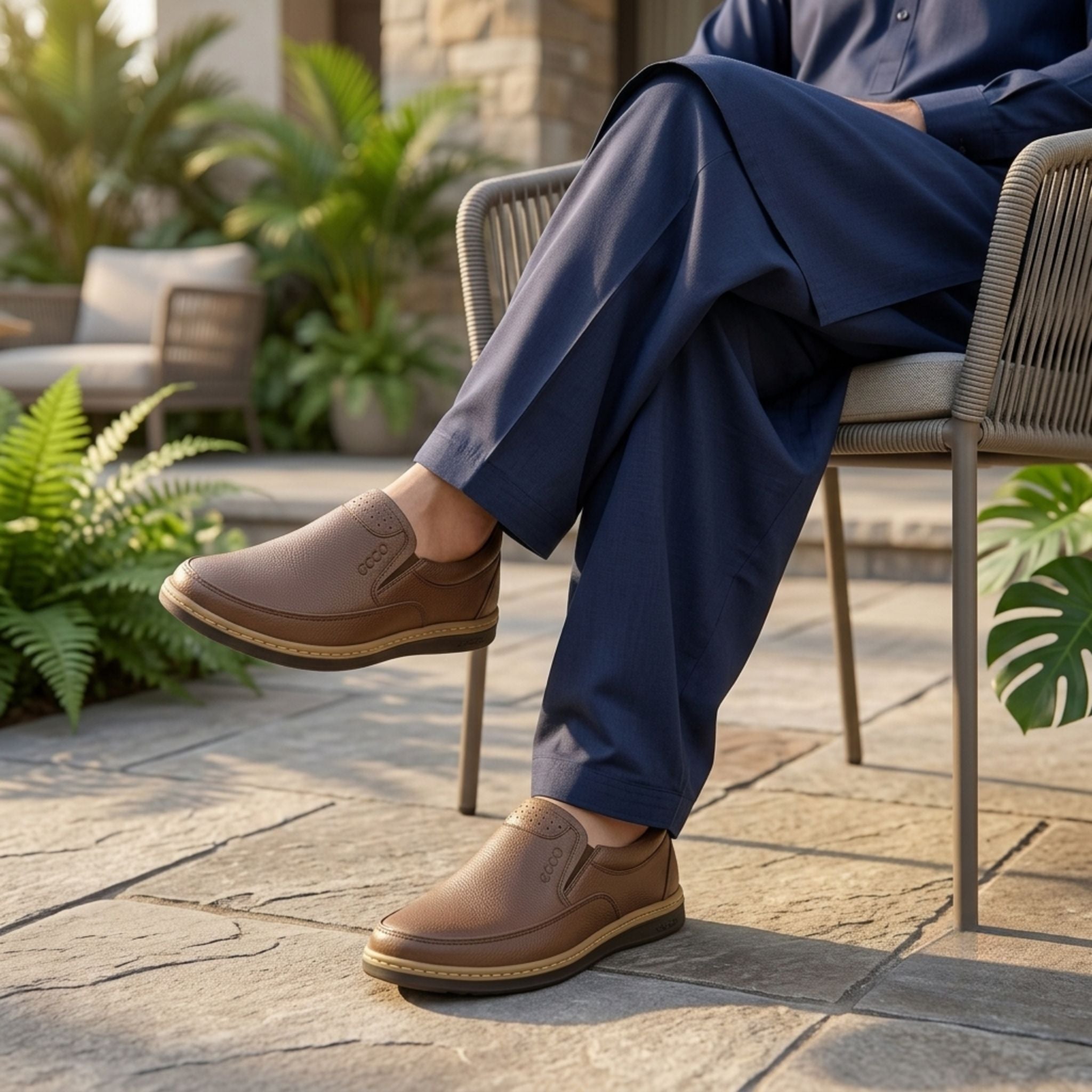 Wristoe Comfort Pro Leather Shoes-Brown