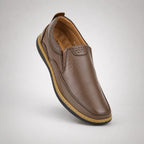 Premium Leather Comfort Shoes-WT071-Mustard