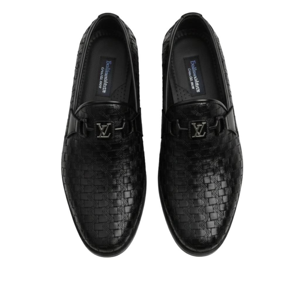 Premium Black Leather Loafers for Men