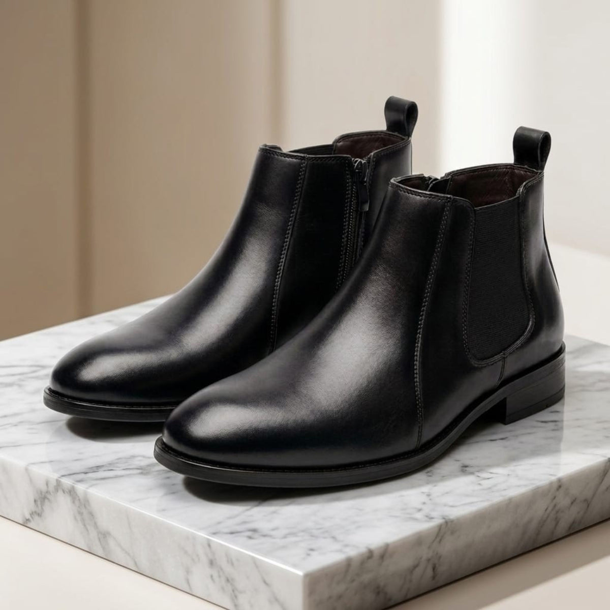 Wristoe Noir Black Leather Chelsea Boot